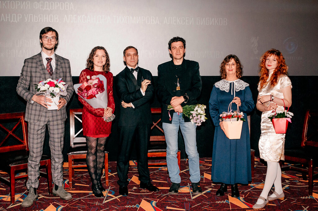 The film crew of I Want to Remain, at the film presentation, 6 of 8 people